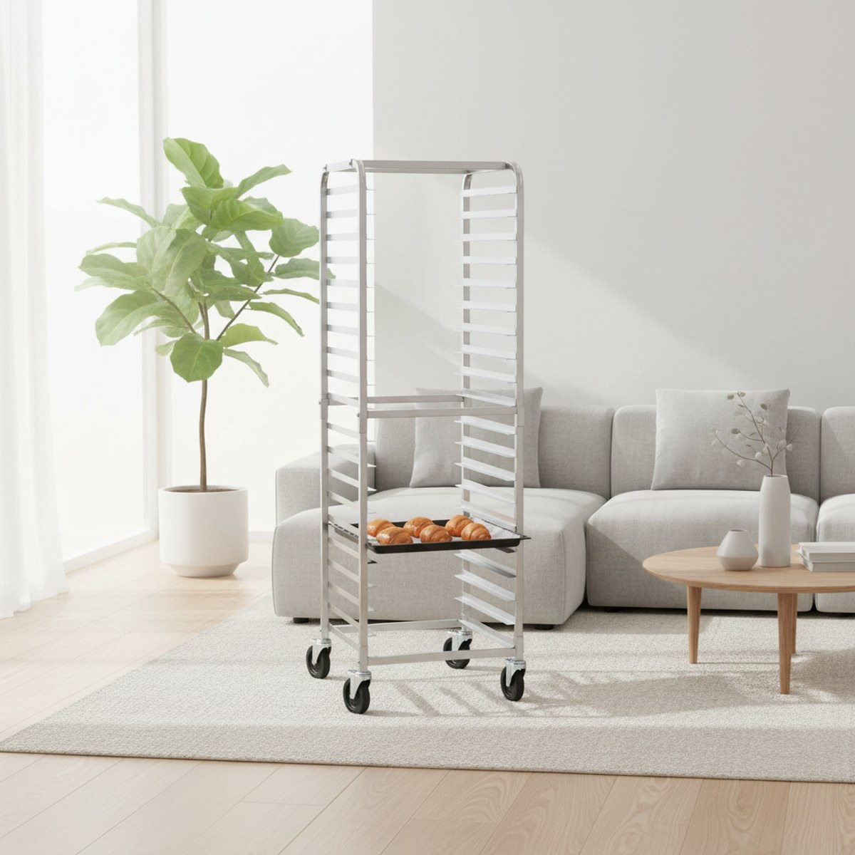 Kitchen Baking Trolley - Komercyjny wózek piekarniczy z 20 poziomami,