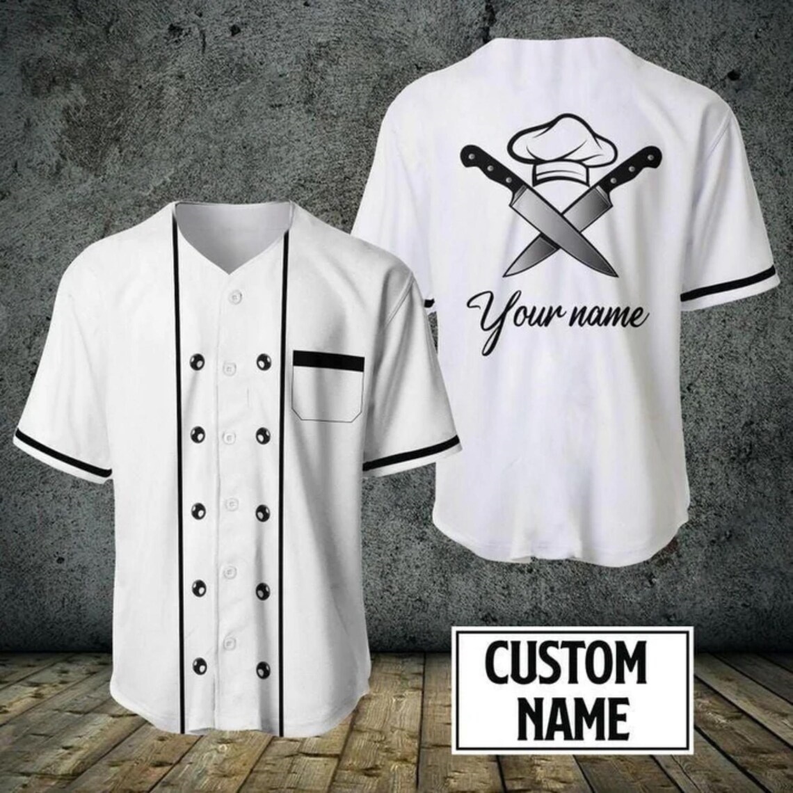 Kitchen Up - Koszulka baseballowa szefa kuchni z własnym