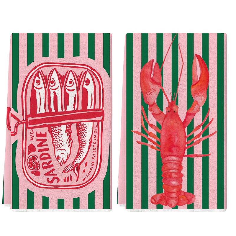 Kitchen Baking Cloth - 2 szt., Amerykańskie retro ręczniki kuchenne