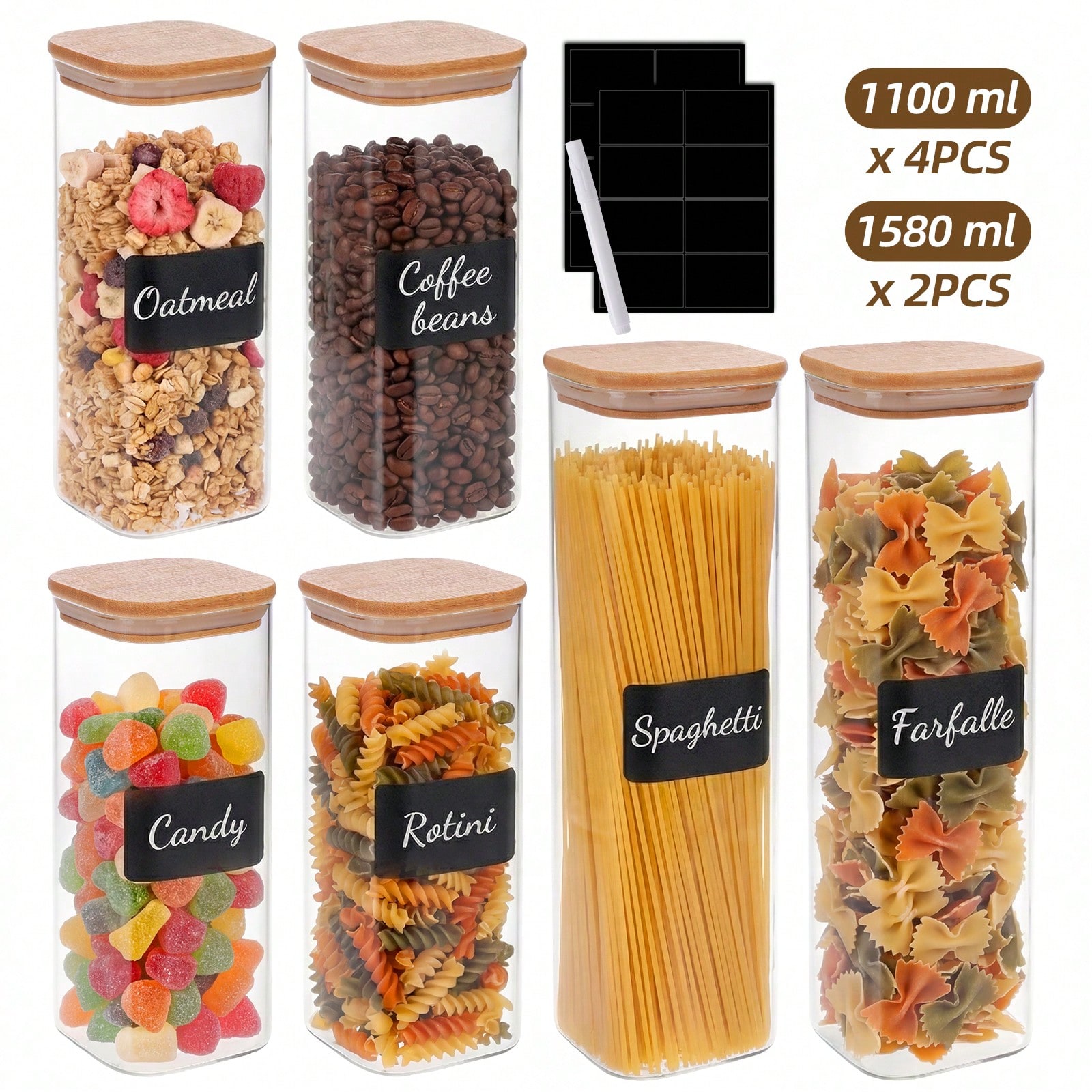 6/12 sztuk szklanych pojemnikó – Kitchen Baking Containers recenzja i cena