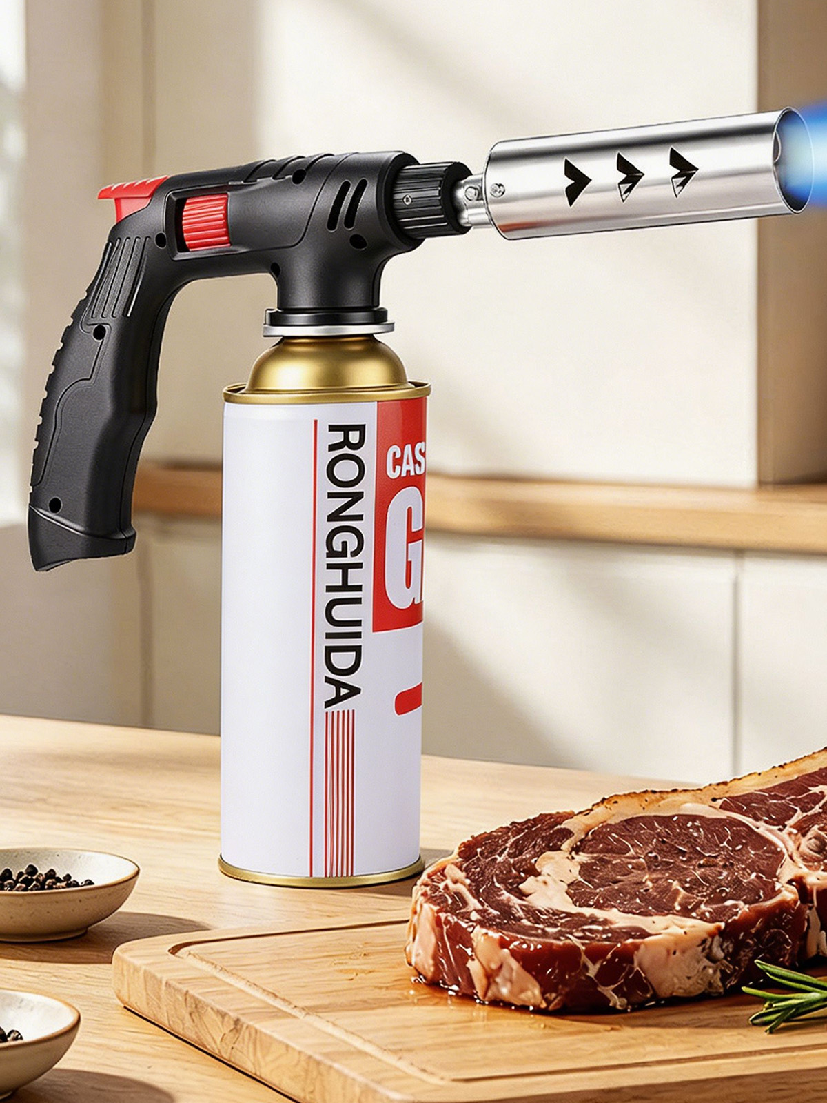 Przedłużona palnik butanowy z  – Kitchen Baking Torch recenzja i cena